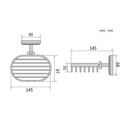 Cesta jabonera de latón para pared
