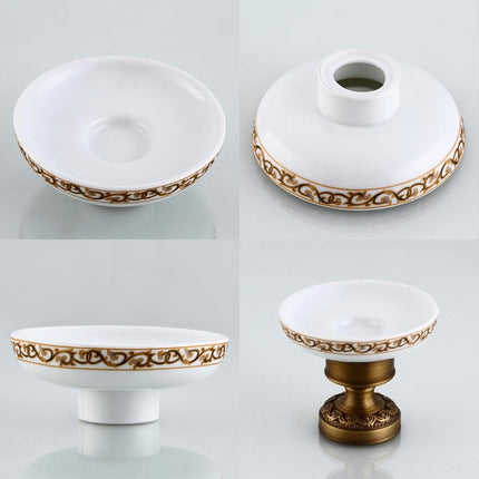 Jabonera vintage de cobre para lavabo