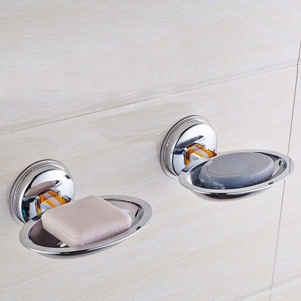 Jabonera redonda de acero con ventosa