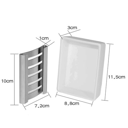 Jabonera de cerámica con rejilla inox