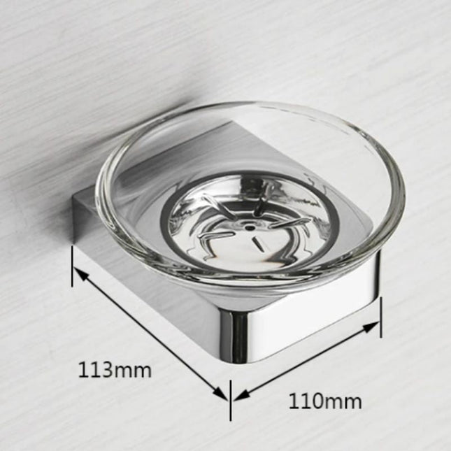 Jabonera de pared redonda y pequeña