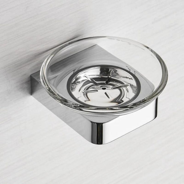 Jabonera de pared redonda y pequeña