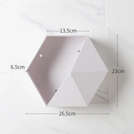 Estante de pared hexagonal para baño