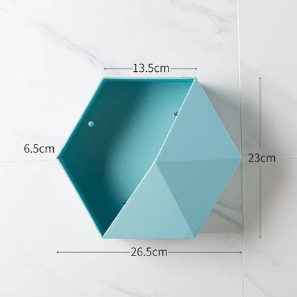 Estante de pared hexagonal para baño