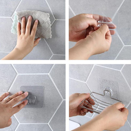 Jabonera de rejilla adhesiva inoxidable