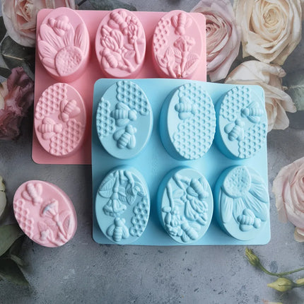 Molde de silicona con diseño abejas