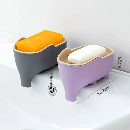 Jabonera elefante con drenaje por trompa