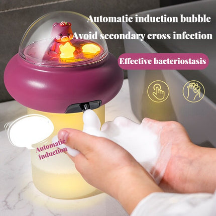 Dispensador automático de jabón infantil morado