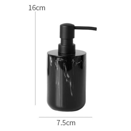 Dispensador de jabón resina mármol negro