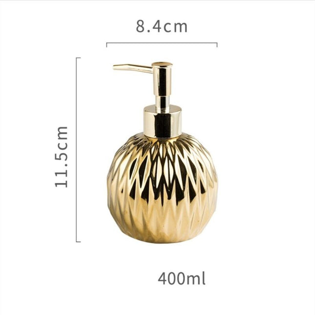 Dispensador de jabón diseño color oro