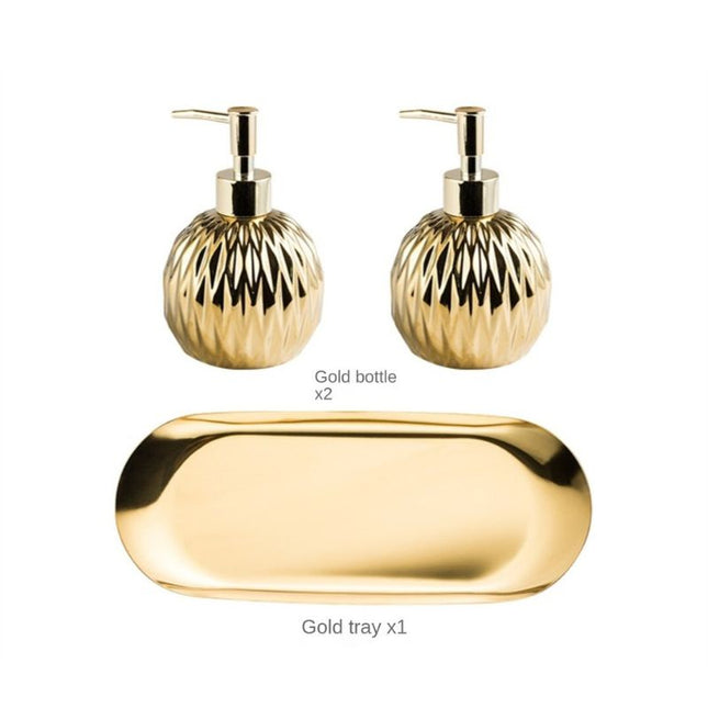 Dispensador de jabón diseño color oro