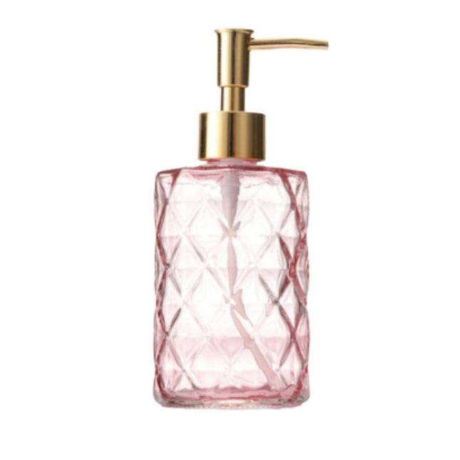 Dispensador de jabón de cristal tallado