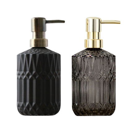 Dispensador de jabón de cristal negro