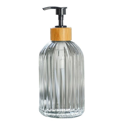 Dispensador de jabón de cristal rayado