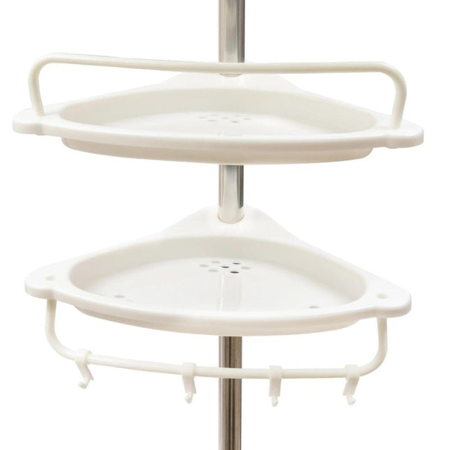 Estantería esquinera telescópica para baño