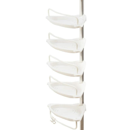 Estantería esquinera telescópica para baño