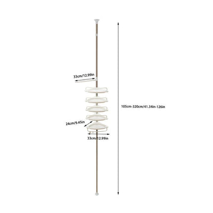 Estantería esquinera telescópica para baño