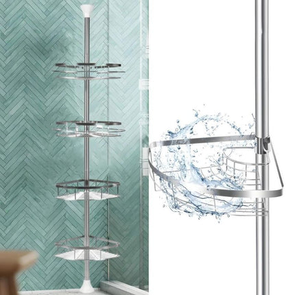 Estantería telescópica de ducha acero inoxidable