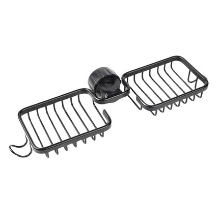 Jabonera doble para barra de ducha