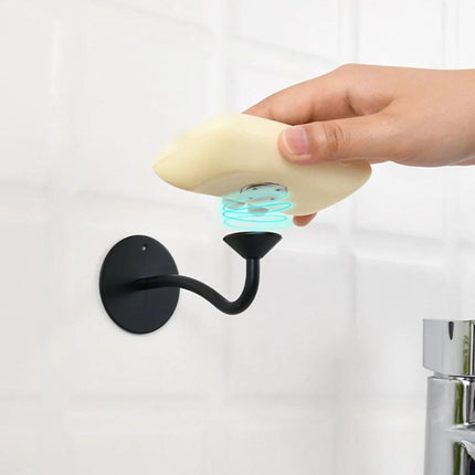 Jabonera magnética de pared color negro