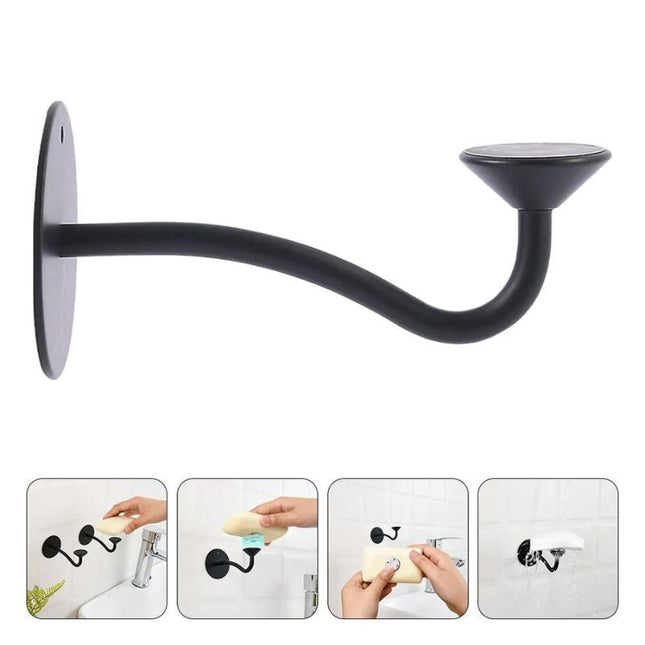 Jabonera magnética de pared color negro