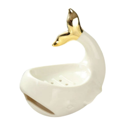 Jabonera de cerámica con forma ballena