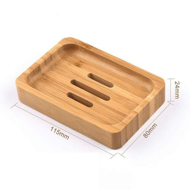 Jabonera de bambú natural dos piezas