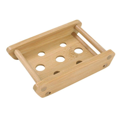 Jabonera de bambú natural con drenaje