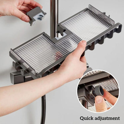 Jabonera ajustable para barra de ducha