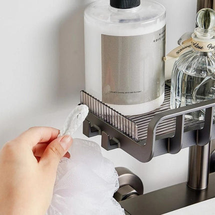 Jabonera ajustable para barra de ducha