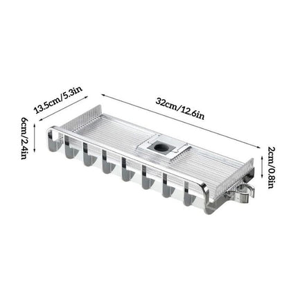 Jabonera ajustable para barra de ducha