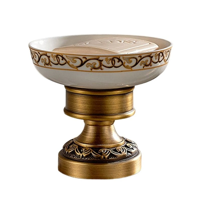 Jabonera vintage de cobre para lavabo