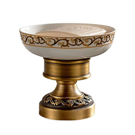 Jabonera vintage de cobre para lavabo