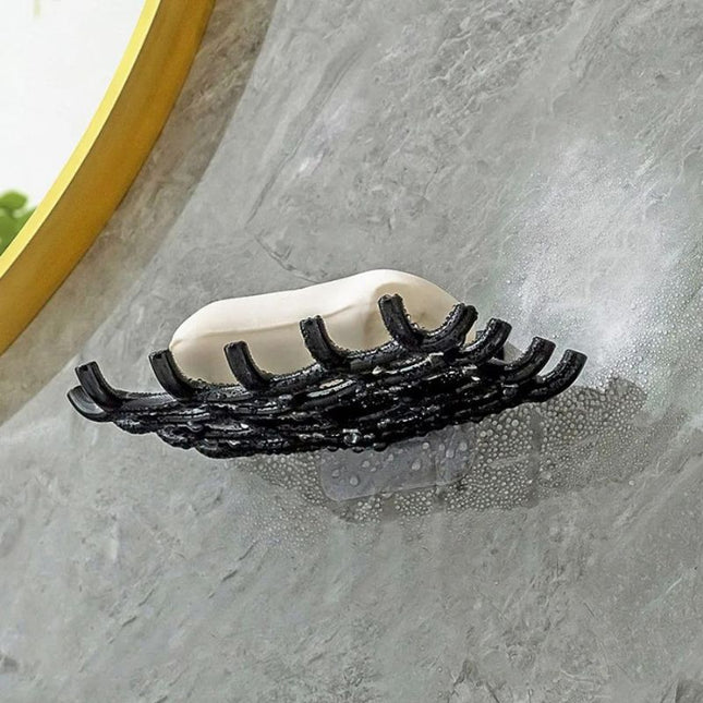 Jabonera de pared con auto drenaje