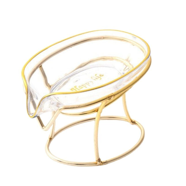 Jabonera de hoja negra y dorada