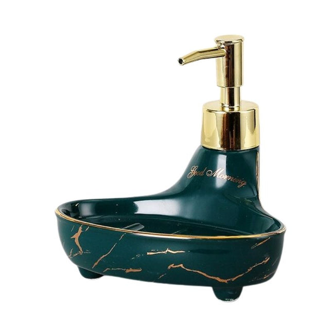 Dispensador con jabonera efecto mármol
