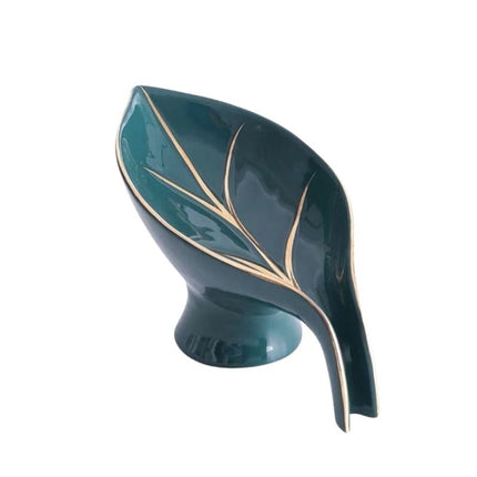 Jabonera de cerámica en forma hoja