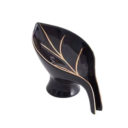 Jabonera de cerámica en forma hoja