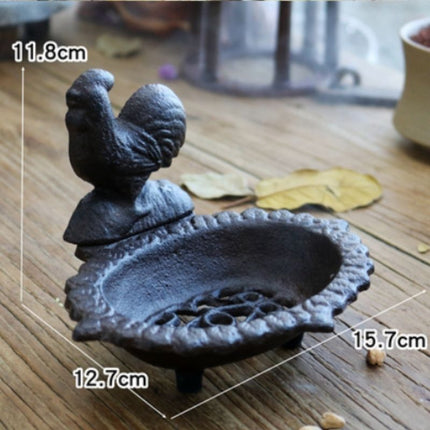 Jabonera vintage de hierro fundido rústica