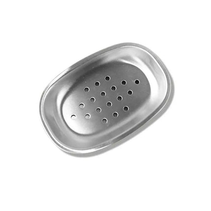 Jabonera de acero inoxidable con drenaje