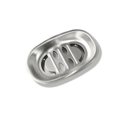 Jabonera de acero inoxidable con drenaje