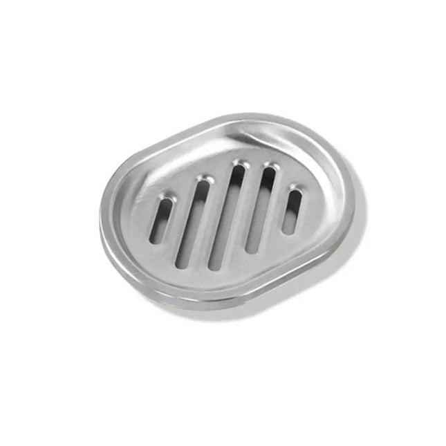 Jabonera de acero inoxidable con drenaje