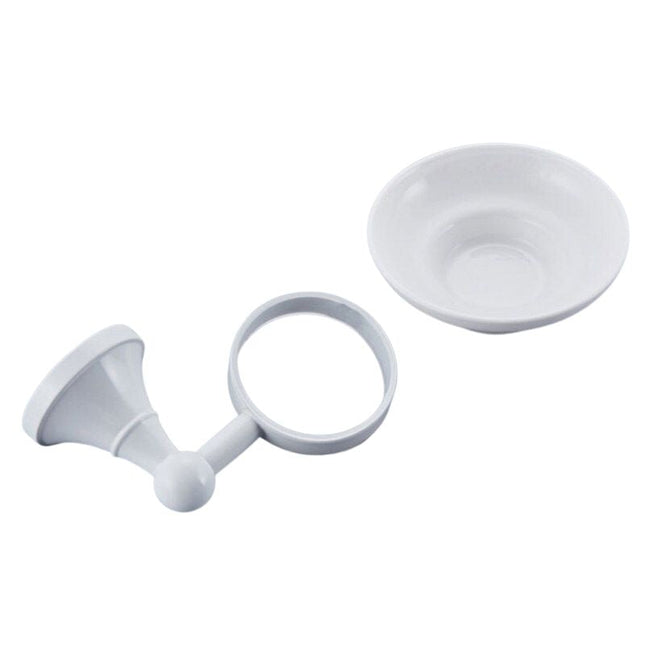 Jabonera de pared latón y cerámica