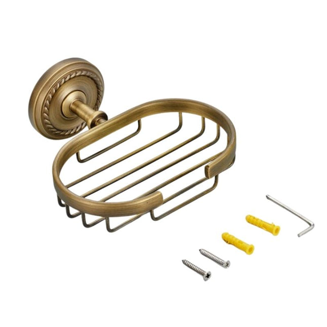Cesta jabonera de latón para pared