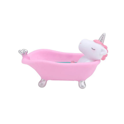 Jabonera infantil con figura de unicornio