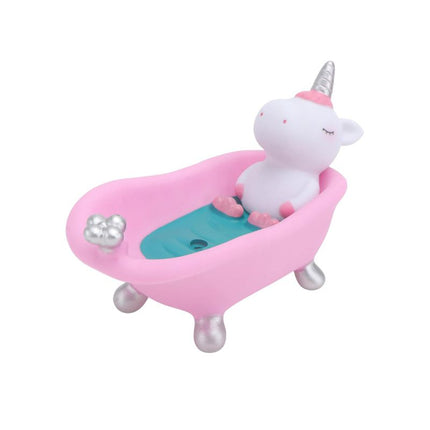 Jabonera infantil con figura de unicornio