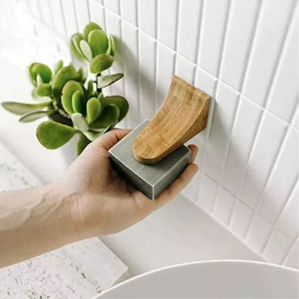 Soporte magnético de madera para jabón
