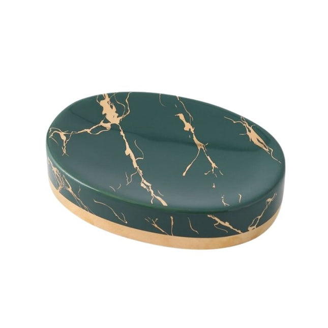 Jabonera ovalada con efecto mármol