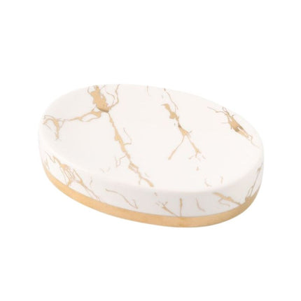 Jabonera ovalada con efecto mármol