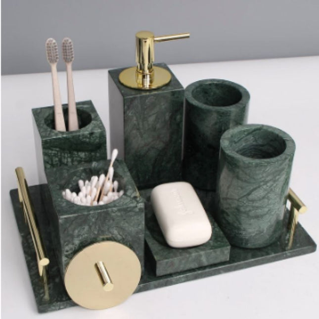 Jabonera de mármol natural color verde